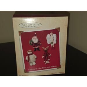 2002 Hallmark‎ Keepsake Christmas Ornament Santa Claus and His Sweetest Friends